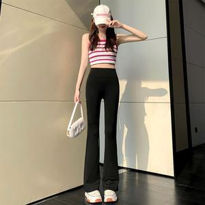 [기타]하이웨스트 밴딩 여성 겨울팬츠 부츠컷슬랙스 여자 기모바지 와이드팬츠 나팔 팬츠 H930-O