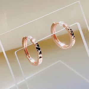 [은침] 원터치 링 ) 컷팅 큐빅 원터치 링 귀걸이 (1.2cm / 1.5cm)