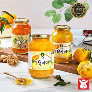 고흥 유자즙 농협직접생산 생강청 꿀유자차 1kgx2병