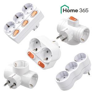 홈365 국산 16A 선없는 멀티탭 T자 3구 일반 스위치 일자형