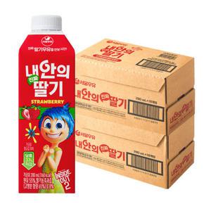 서울우유 내안의 진짜 딸기 280ml x 36개