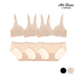 [비너스아르보]노와이어클리비지 프리핏 브라팬티3세트(SSET506)