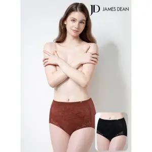 [하프클럽/좋은사람들]제임스딘 레이스 폴리스판 복부 누름 맥시 헴라인 보정 팬티 2종세트 AA12