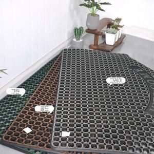 웰컴매트 미끄럼방지 발매트 출입구용 발판 85x125cm 신발털이 푹신 야외 세탁실 배수