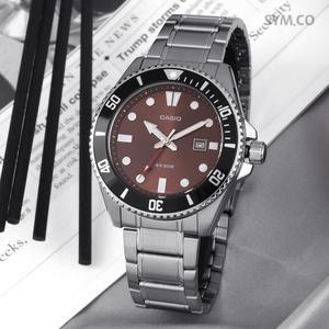 카시오 방수 메탈 스포티 아날로그 손목 시계 MDV-107D-5A  c156