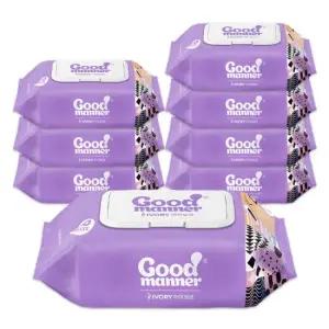 [체험특가]굿매너엠보물티슈100매x8팩 수국잎추출물 우리 아이를 위한 피부 저자극 안심 물티슈