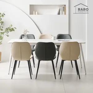 [/착불배송] 세이지 1800 포세린 통 세라믹 6인 식탁 세트 (식탁+의자6)