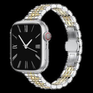 TXLX 애플워치 10 9 8 7 SE SE2 슬림 쥬빌레 여성 메탈 스트랩 밴드 시계줄