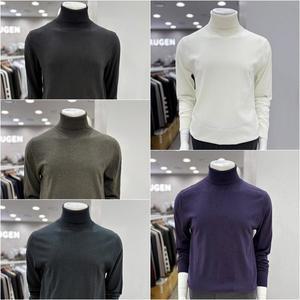 [트루젠]남자 풀터틀넥 목폴라 니트 스웨터 티셔츠 5컬러 - 블랙, 차콜, 아이보리, 다크 퍼플, 브라운_JK