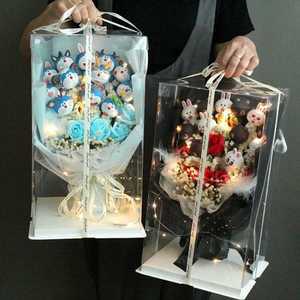 캐릭터 꽃다발 장식 LED 인형 꽃 선물 고백 이벤트