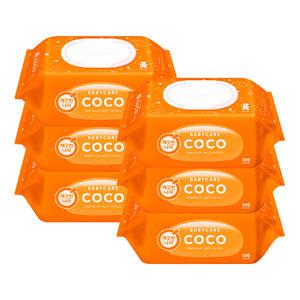 깨끗한나라 베이비케어 코코 물티슈 캡형 100매 6팩