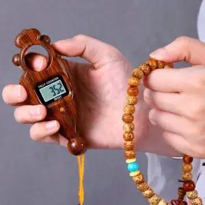 디지털 백팔배 나무염주 108배 카운터기 손가락계수기 카운팅 선물 법당 불교 카운트 스님 절 전자