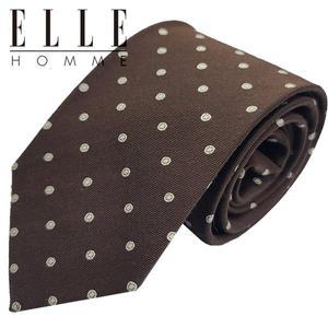 [엘르옴므][ELLE HOMME] 엘르옴므 실크 넥타이 - 마쉬멜로우 브라운 8cm