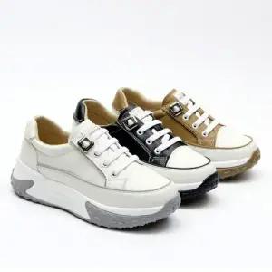 [제이시]제이시 소가죽 볼넓은 여자 고급 가죽 스니커즈 K234