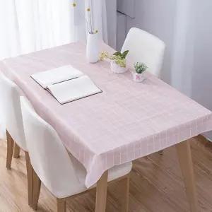 체크 방수 테이블보 커버 식탁 데코 사각 137x90