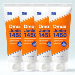 디맥스 어린이 1450ppm 고불소 치약 민트향 80g 4개 초등학생 충치예방
