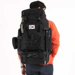 트레킹 배낭 밀리터리 전술 검정 가방 80L 남성 백팩-W5B3ACE
