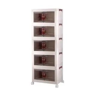 접이식 바퀴이동 리빙박스 폭55cm 5단 co-00895 수납박스 옷정리함 리빙수납 정리