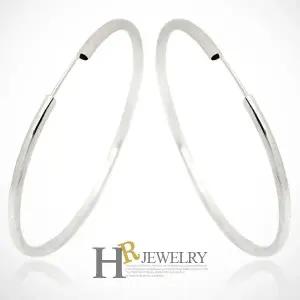 [호림쥬얼리]실버92.5/Silver/은귀걸이/세련(HR)실버 링 파이프 귀걸이(5.5cm)-2