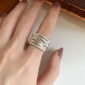 세베트 매듭 꼬임 포인트 여성 실버 반지 925 silver