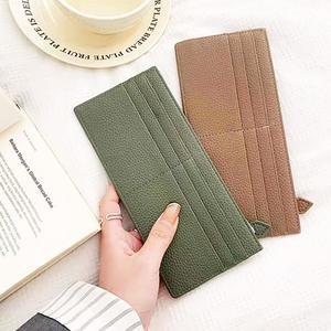사용자 정의 편지 슬림 카드 가죽 조각 소 럭셔리 홀더 레이디 패션 간단한 비즈니스 동전