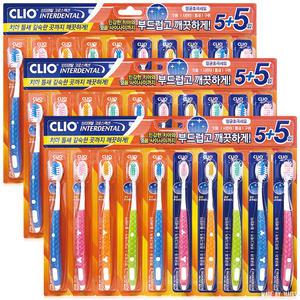 크리오 센스 인터덴탈 초극세모 칫솔 10개입 3개