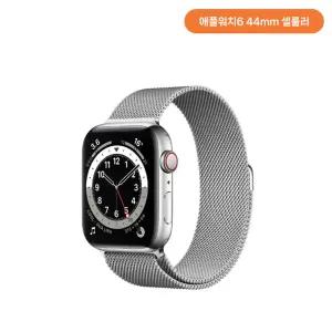 워치6 44mm GPS+Cellular 실버 스테인리스 케이스 실버 스테인리스 밀레니즈 루