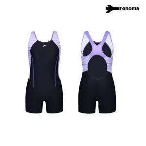 [레노마수영복]여아 골지 X백 3부 반신수영복 블랙 RN-GS2F864-BK_CA