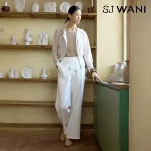 SJ와니 린넨 블렌드 와이드팬츠1종