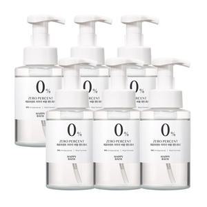해피바스 제로퍼센트 저자극 버블 핸드워시 500ml 6개