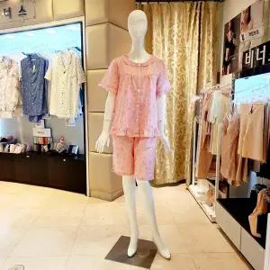 [대구백화점] [비너스]여성 프릴라운드 잔꽃나염 여름잠옷(VPA4535W)