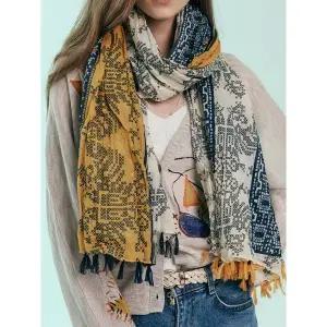 [마쟈]에스닉 태슬 크리즈 머플러_P391633373