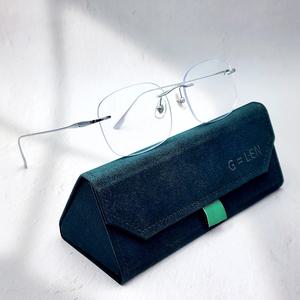 글라스렌 가벼운 패션 사각 무테 반무테 남자 여자 티타늄안경테 금테 은테 안경 TGL68