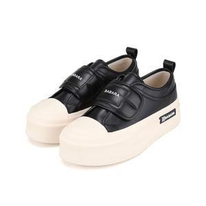 [BABARA](의정부점)소가죽 밸크로4cm여성 스니커즈 BBI165BK