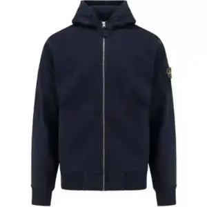 25SS 스톤 아일랜드 와펜 패치 네이비 후드 집업 S156100021 S0060 V0020