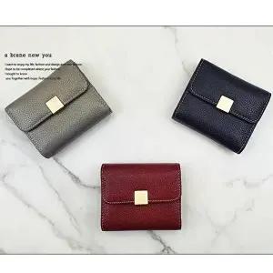 여성 소가죽 사각 카드지갑 반지갑 손지갑 지갑선물-WFG3J73