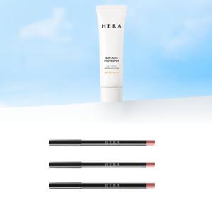 헤라 선 메이트 프로텍터 50ml + 헤라 립라이너 오버블러 립펜슬 바닐라커들 12.g(0.4g x 3개) 세트