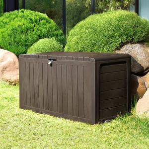 [공간미가구]아웃라이프 야외 290리터 수납함 데크박스 전원 창고 조립식 보관함 농막 테라스 정원 수납