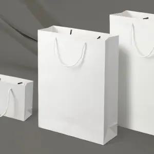 심플 세로형 종이 쇼핑백 5p세트(30x40cm) (화이트)/봉투/일회용/디자인/선물용/선물포장/쇼핑백/휴대용