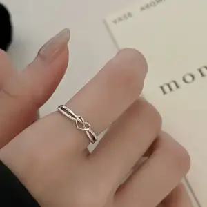 925 실버 하트 매듭 레이어드 반지 N422