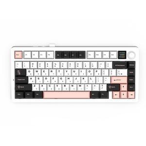 AULA F75Max 유무선 독거미 LCD 기계식 키보드 펀키스 정품 올리비아 화이트 LEOBOG 경해축