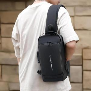 [기타]남성용 여행용 잠금 포켓 블랙 크로스백