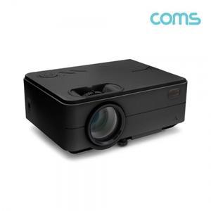 Coms LED 블랙 1280x720 1500Lumens 빔프로젝터 HDMI 오디오(out) USB