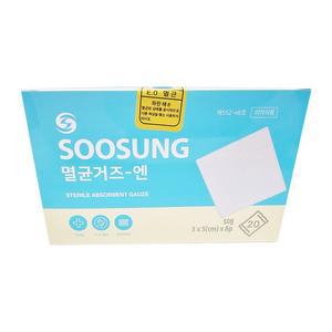 수성 멸균거즈엔 5cm x 5cm 8겹/5매/20포