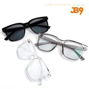 JB9 PLAY 선글라스 변색안경 사각 뿔테 블랙 투명테 멀티안경 자외선차단 눈보호 남녀공용 제이비나인