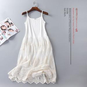 레이어드속치마 롱 레이스이너 원피스 레이스 TT147