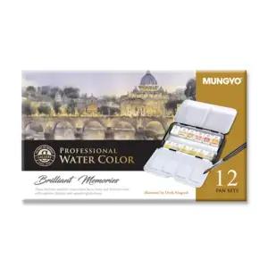 문교 12색 고체물감 메탈톤 MWPH-12MT