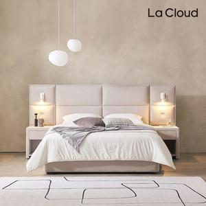 [라클라우드] 호텔식 바움 패브릭 평상형 침대프레임 Q/K(퀸/킹 공용) + 패널1EA