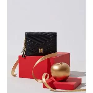 [NS홈쇼핑]DCWA5F218 [선물추천] 닥스 블랙 칼라일 엠보 가죽 골드DD 카드지갑..