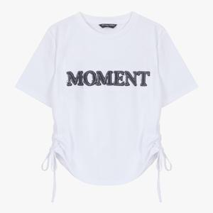 [행복한백화점][더데이걸]데님 패치 셔링 반팔티  TGRA25519